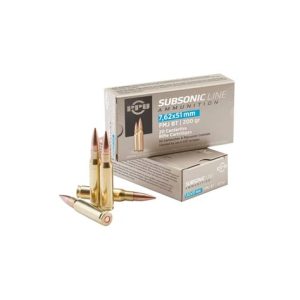 PPU 7.62x51 Subsonic 200 Grain FMJ BT Ammo