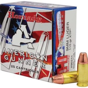 Hornady American Gunner 9mm Luger Ammunition 25 Rounds JHP 115 Grain