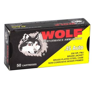 Wolf Performance 45 ACP AUTO Ammunition 230 Grain Full Metal Jacket