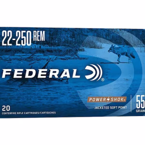Federal Power-Shok Rifle Ammunition .22-250 Rem 55 gr  20/ct