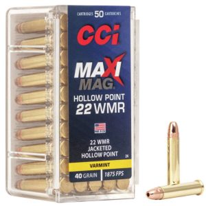 CCI Maxi-Mag .22 WMR JHP 40 Grain 50 Rounds
